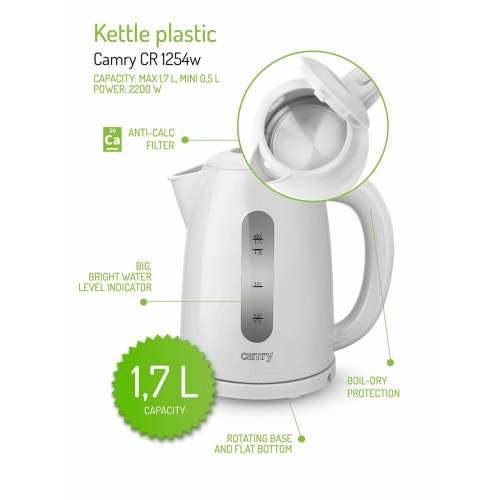 Kuhalo Adler CR 1254W Bijela Plastika 2200 W 1,7 L Cijena