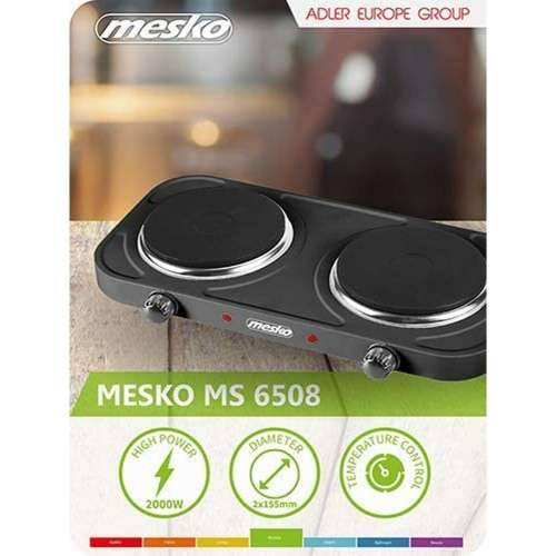 Električna Ploča za Kuhanje Adler MS 6509 Crna 2000 W Cijena