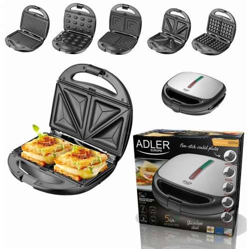 Aparat za sendviče Adler AD 3040 Crna Siva 1200 W Cijena
