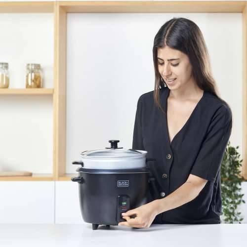 kuhalo za rižu Black & Decker ES9680120B Crna Nehrđajući Čelik 700 W 29 x 29 x 29 cm 1,8 L Cijena