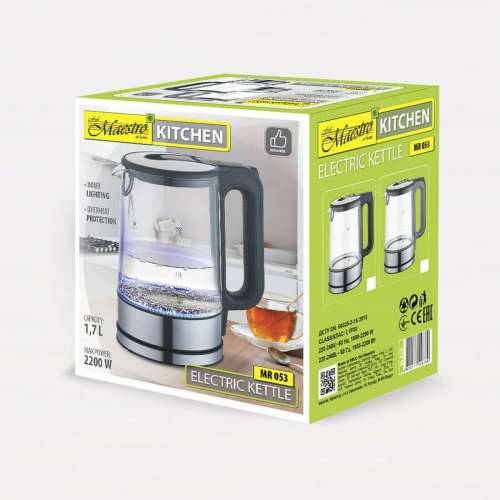 Kuhalo Feel Maestro MR-061 Plava Bijela Staklo Aluminij 2200 W 1,7 L Cijena