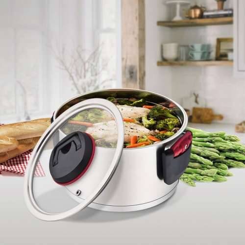 Lonac s Poklopcem Feel Maestro MR-3530-18 Crno crvena Čelik Nehrđajući Čelik Plastika Ø 18 cm 2,3 L Cijena