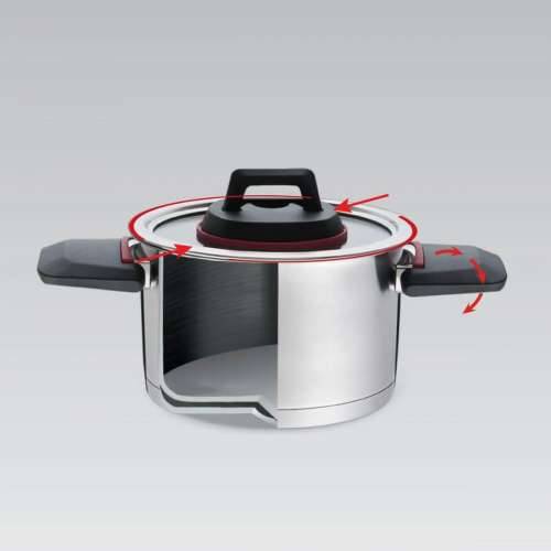 Lonac s Poklopcem Feel Maestro MR-3530-22 Crno crvena Čelik Nehrđajući Čelik Plastika Ø 22 cm 4,2 L Cijena