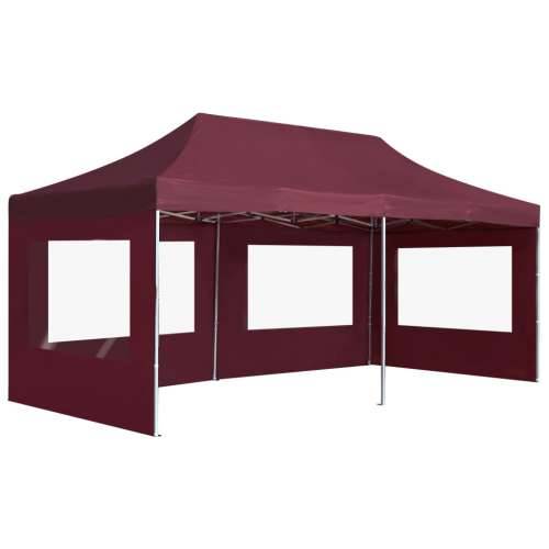 Profesionalni sklopivi šator za zabave 6 x 3 m crvena boja vina Cijena