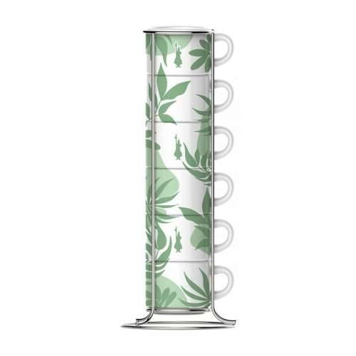 Set 6 Šalica za Kavu Bialetti 29597 Bijela Zelena Porculan 90 ml (6 kom.) Cijena