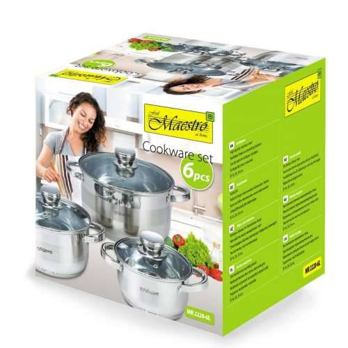 Lonci Feel Maestro MR-2220-6L Srebrna Čelik 6 Dijelovi Cijena