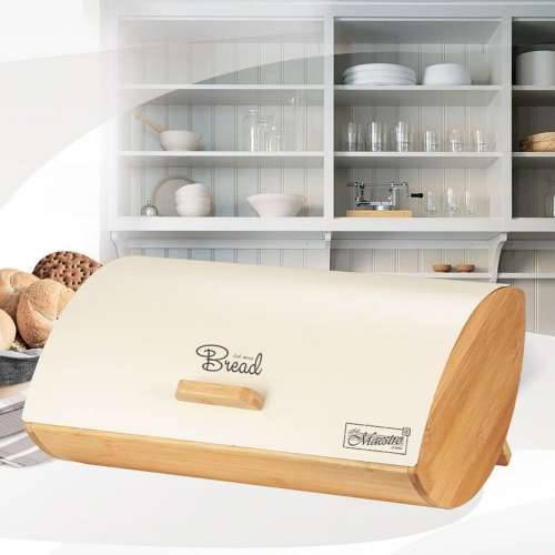 Košara za Kruh Feel Maestro MR-1775-IVORY Bjelokost Drvo Metal Bambus 25 x 13,3 x 36,5 cm Cijena