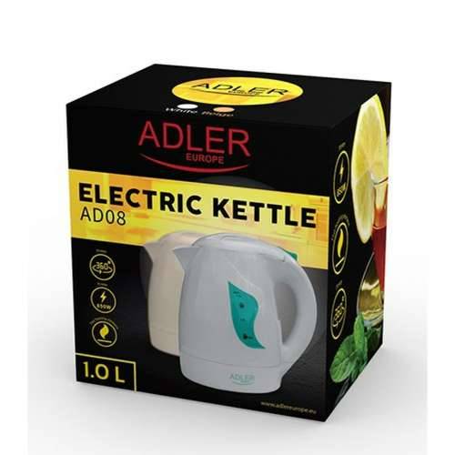 Električno Kuhalo za Vodu i Čajnik Adler AD 08w Bijela 850 W 1 L Cijena