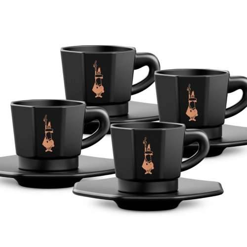 Set Šalica za Kavu Bialetti 700000671 Crna Porculan 75 ml Cijena