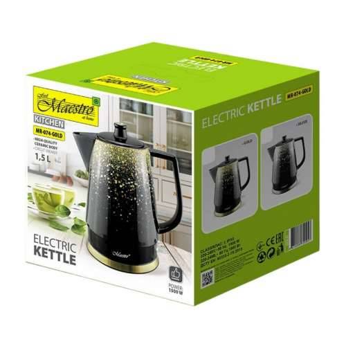 Kuhalo Feel Maestro MR-074 Crna Zlato Keramički 1500 W 1,5 L Cijena