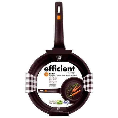 Tava za Wok BRA Sartén Efficient Crna Aluminij Ø 24 cm Cijena