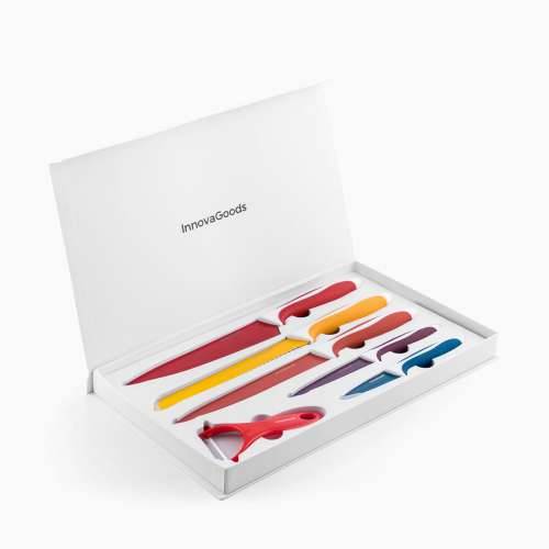 Set Keramičkih Noževa i Ljuštilica Knoolvs InnovaGoods 6 Dijelovi Cijena