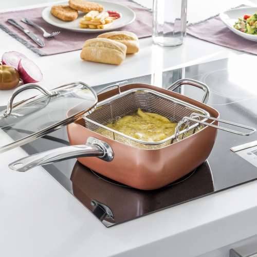 Set Višenamjenskih Keramičkih Tava 5 u 1 Copper Coppans InnovaGoods 4 Dijelovi Cijena