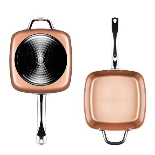 Set Višenamjenskih Keramičkih Tava 5 u 1 Copper Coppans InnovaGoods 4 Dijelovi Cijena