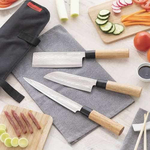 Set noževa s profesionalnom torbicom za prenošenje Damas·Q InnovaGoods Cijena