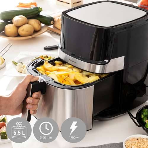 Friteza na Zrak InnovaGoods Fryinn Pro 5500 Crna 1700 W 5,5 L Nehrđajući Čelik Cijena