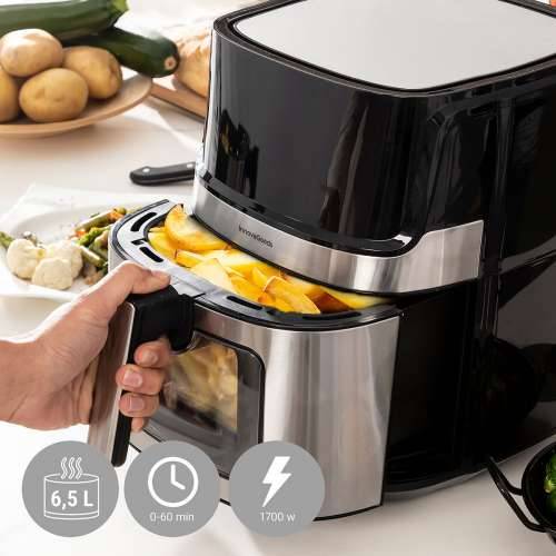 Friteza na Zrak InnovaGoods Fryinn View 6500 Crna 1700 W 6,5 L Nehrđajući Čelik Cijena