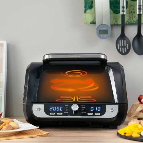 Friteza na Zrak s Roštiljem, Priborom i Kuharicom InnovaGoods Fryinn 12-in-1 6000 Crna Čelik 3400 W 6 L Cijena