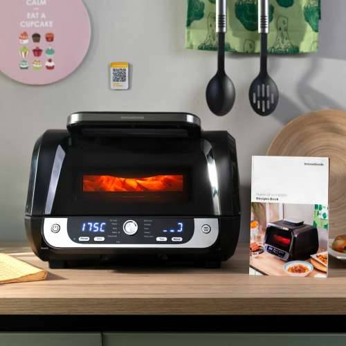 Friteza na Zrak s Roštiljem, Priborom i Kuharicom InnovaGoods Fryinn 12-in-1 6000 Crna Čelik 3400 W 6 L Cijena