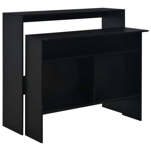 Barski stol s 2 stolne ploče crni 130 x 40 x 120 cm - Crna 1 Cijena
