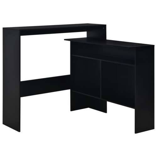 Barski stol s 2 stolne ploče crni 130 x 40 x 120 cm - Crna 1 Cijena