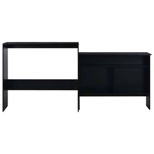 Barski stol s 2 stolne ploče crni 130 x 40 x 120 cm - Crna 1 Cijena