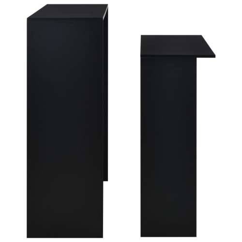 Barski stol s 2 stolne ploče crni 130 x 40 x 120 cm - Crna 1 Cijena