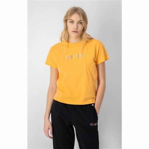 Ženska Majica Kratkih Rukava Champion Crewneck Croptop Rumena Cijena