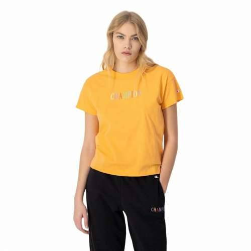 Ženska Majica Kratkih Rukava Champion Crewneck Croptop Rumena Cijena