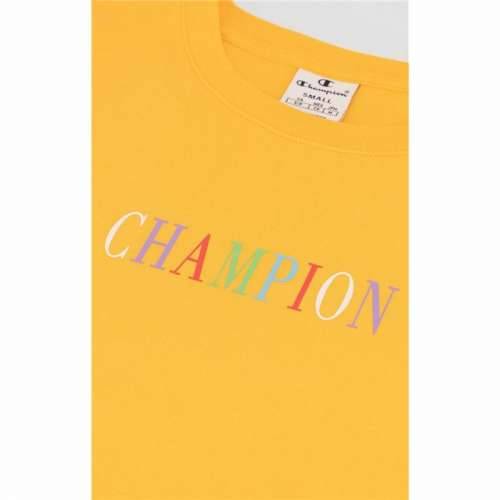 Ženska Majica Kratkih Rukava Champion Crewneck Croptop Rumena Cijena