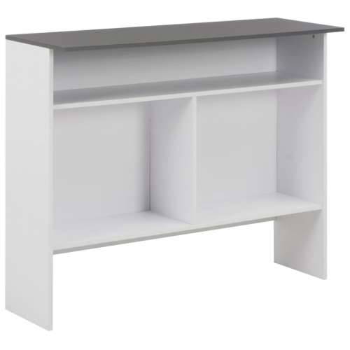 Barski stol s 2 stolne ploče bijelo-sivi 130 x 40 x 120 cm Cijena