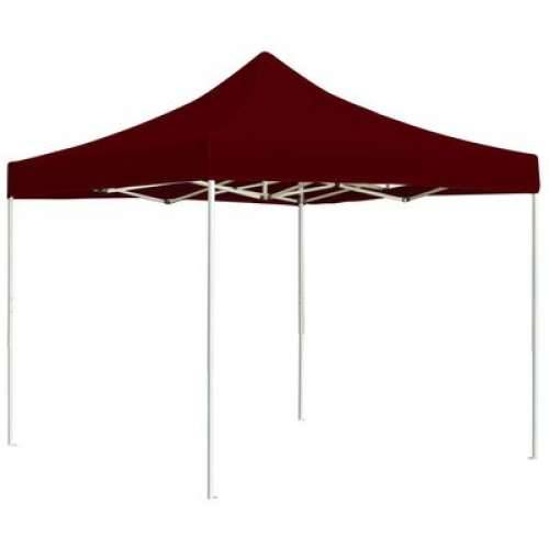 Profesionalni sklopivi šator za zabave 3 x 3 m crvena boja vina