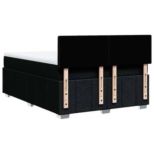 Krevet s oprugama i madracem crni 160x200 cm od tkanine - Crna 160 x 200 cm gumbi Cijena