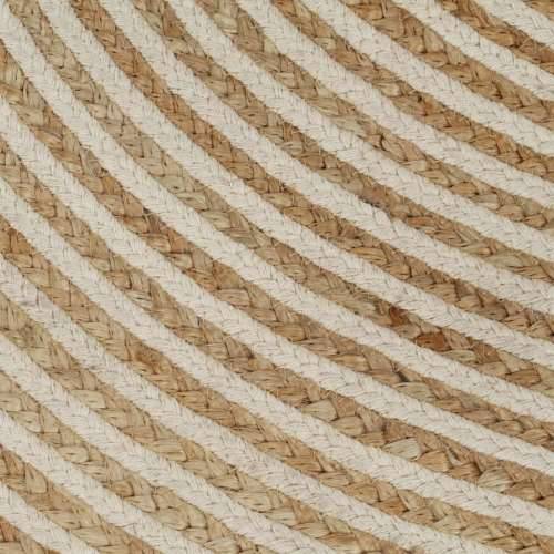 Ručno rađeni tepih od jute sa spiralnim uzorkom bijeli 90 cm Cijena