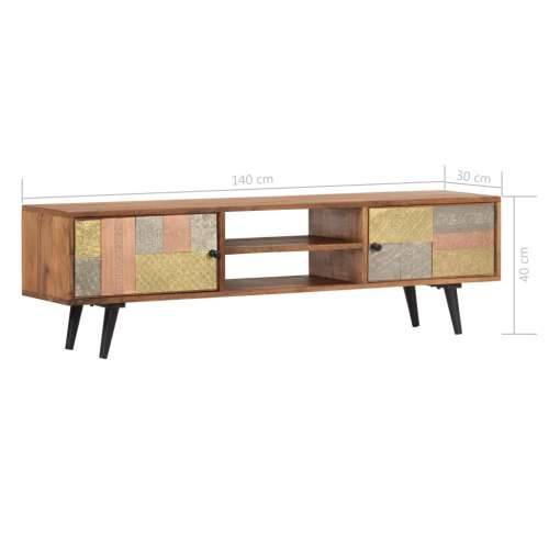 TV ormarić 140 x 30 x 40 cm od masivnog drva bagrema - 1 140 cm Cijena
