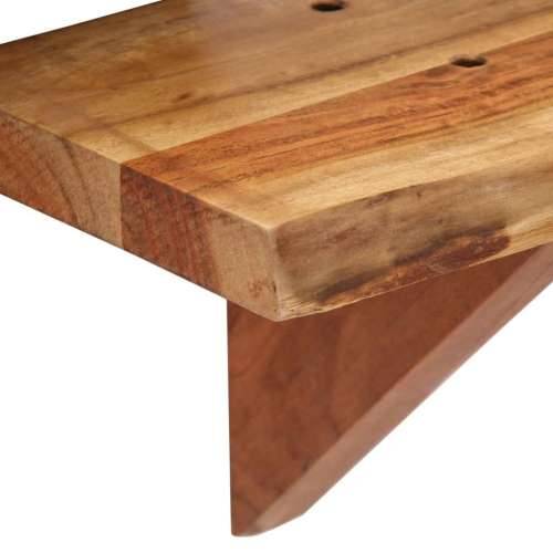 Zidne police od masivnog bagremovog drva 2 kom 60 x 20 x 18 cm - 60 x 20 x 18 cm 2 1 Cijena