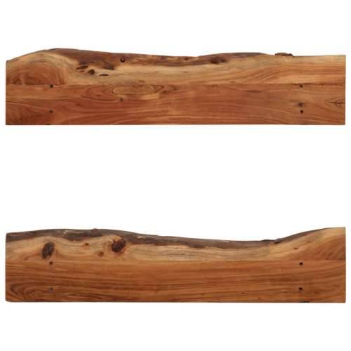 Zidne police od masivnog bagremovog drva 2 kom 90 x 20 x 18 cm - 90 x 20 x 18 cm 2 1 Cijena