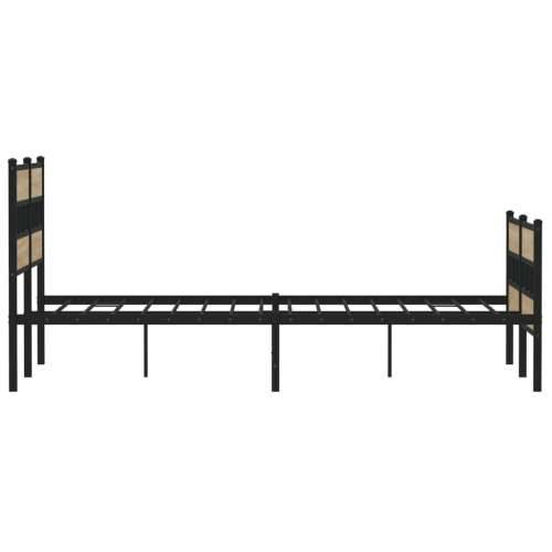 Metalni okvir kreveta bez madraca boja hrasta sonome 160x200 cm - sonoma hrast 160 x 200 cm s uzglavljem i podnožjem Cijena