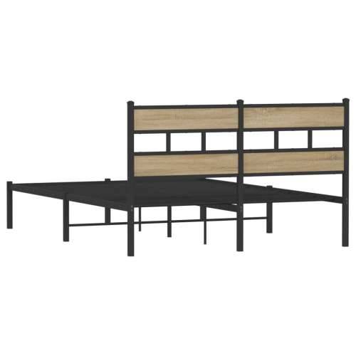 Metalni okvir kreveta bez madraca boja hrasta sonome 140x190 cm - sonoma hrast 140 x 190 cm s uzglavljem Cijena
