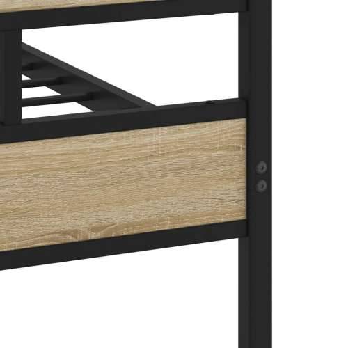 Metalni okvir kreveta bez madraca boja hrasta sonome 107x203 cm - sonoma hrast 107 x 203 cm s uzglavljem i podnožjem Cijena
