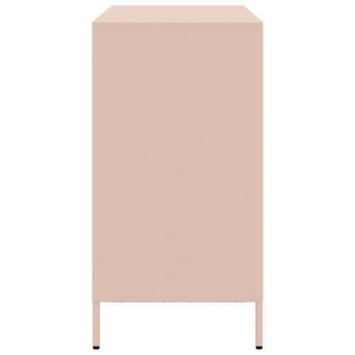 Komoda ružičasta 101,5x39x73,5 cm hladno valjani čelik - Ružičasta 1 101.5 cm Cijena