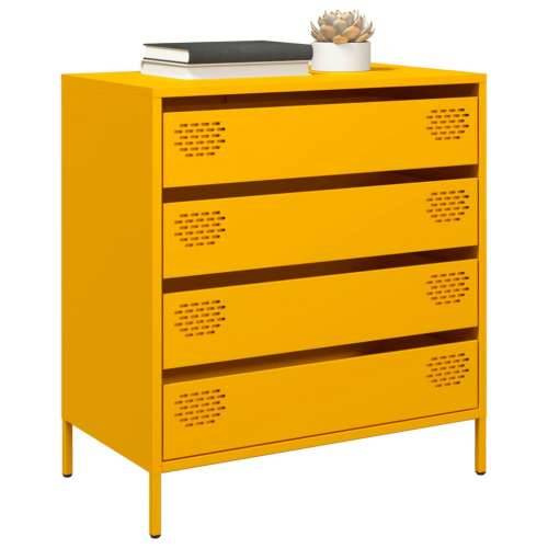 Komoda boja senfa 68x39x73,5 cm hladno valjanog čelika - Žuta 1 Cijena