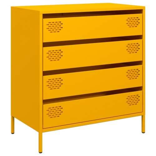 Komoda boja senfa 68x39x73,5 cm hladno valjanog čelika - Žuta 1 Cijena