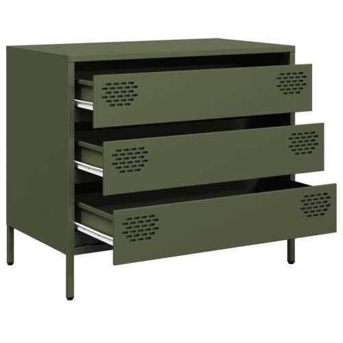 Komoda maslinastozelena 68x39x58,5 cm hladno valjani čelik - Zelena 1 Cijena