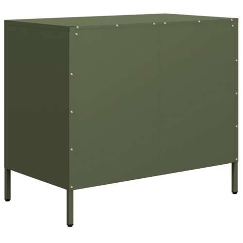 Komoda maslinastozelena 68x39x58,5 cm hladno valjani čelik - Zelena 1 Cijena