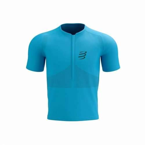 Unisex Majica Kratkih Rukava Compressport Trail Half-Zip Fitted SS Nebesko plava Cijena