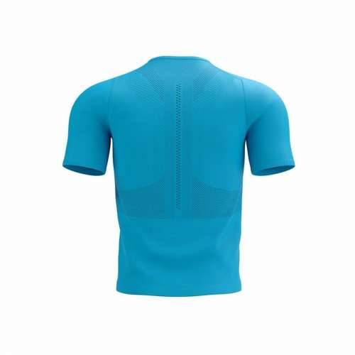 Unisex Majica Kratkih Rukava Compressport Trail Half-Zip Fitted SS Nebesko plava Cijena