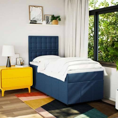 Krevet s oprugama i madracem plavi 80x200 cm od tkanine - Plava 80 x 200 cm gumbi Cijena