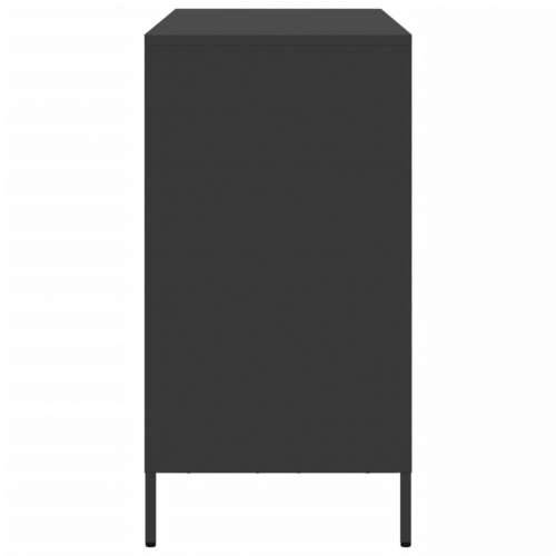 Komoda crna 101,5x39x73,5 cm hladno valjani čelik - Crna 1 101.5 cm Cijena