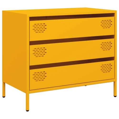 Komoda boja senfa 68x39x58,5 cm hladno valjanog čelika - Žuta 1 Cijena